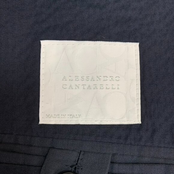 Alessandro Cantarelli Men's Blue Cotton Blend 3 Button Blazer Jacket Size 48 - Picture 12 of 13